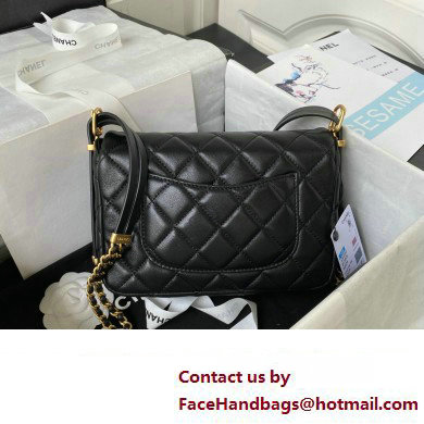 Chanel Lambskin  &  Gold-Tone Metal Small Flap Bag AS4353 Black 2023